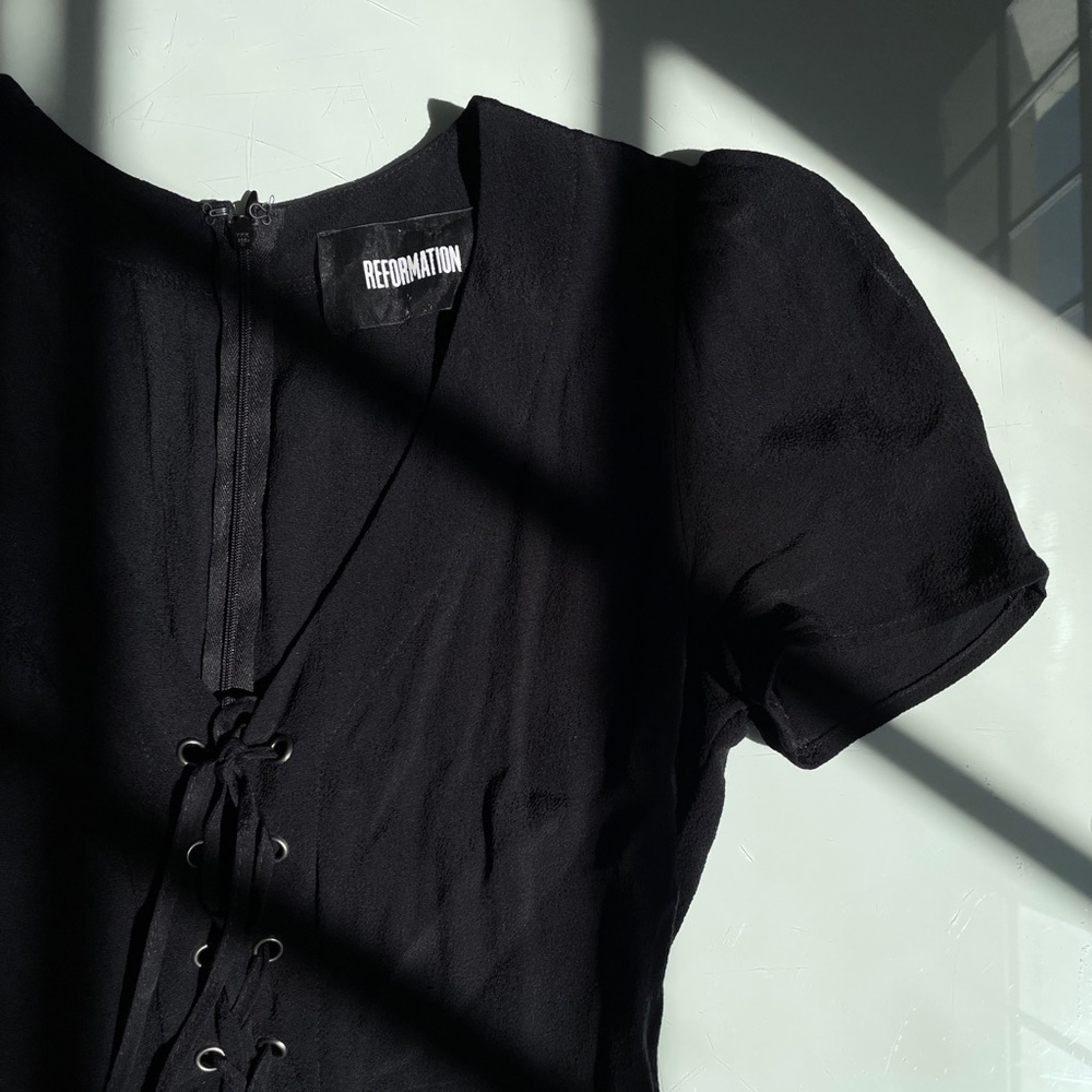 Black reformation minidress